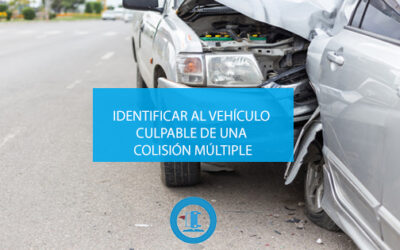 ¿Cómo se identifica al vehículo culpable de una colisión múltiple?